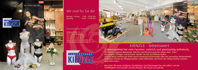 Sanitätshaus KIENZLE - Flyer 2009