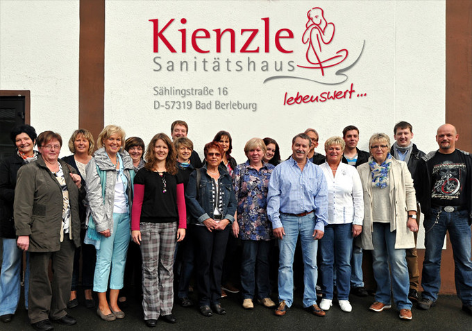 25 Jahre Sanitätshaus Kienzle: Das Mitarbeiter-Team des Sanitätshauses Kienzle