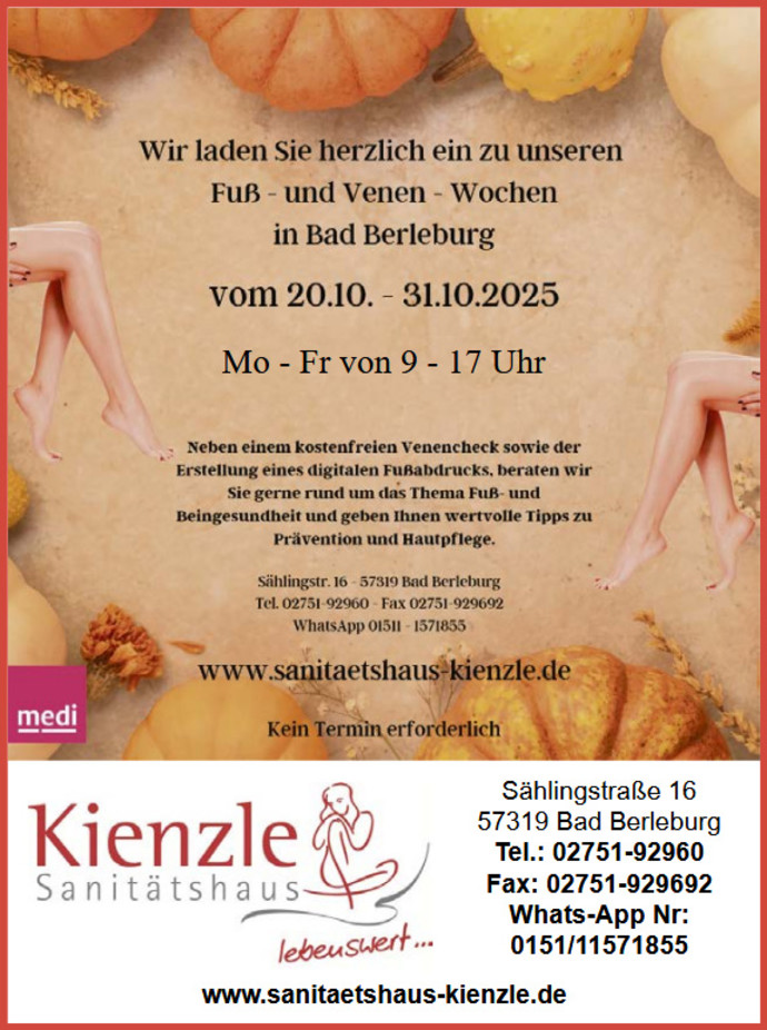 Fuß- und Venen-Wochen 2025