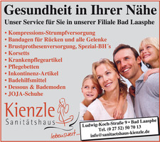 Unser Service für Sie in unserer Filiale Bad Laasphe (Sanitätshaus Kienzle Bad Laasphe)