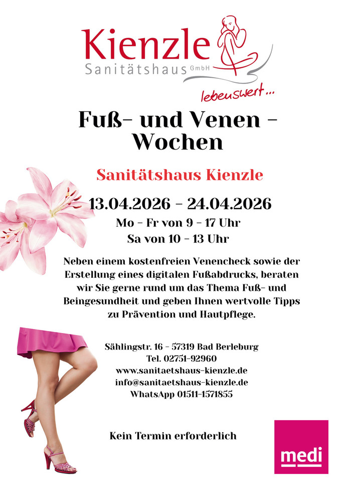 Fuß- und Venen-Wochen 2026