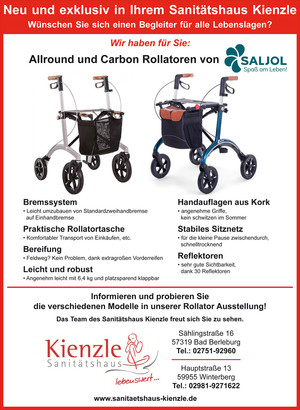 Allround- und Carbon-Rollatoren von SALJOL